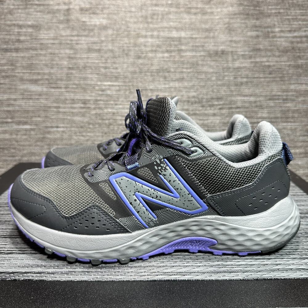New Balance 410v8 Trail Running Shoes Gray Purple Hiking WT410LQ8 - Women's 11